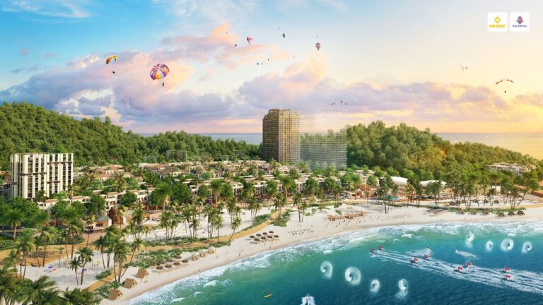 phoi canh bai tam xanh island cat ba