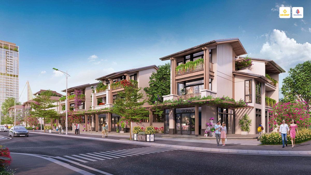 phoi canh shop villa sun cosmo