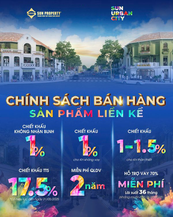 chinh sach ban hang sun urban ha nam