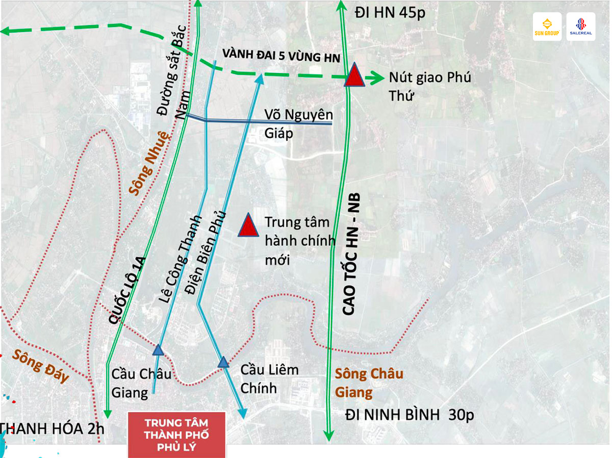 ket noi vi tri sun urban city